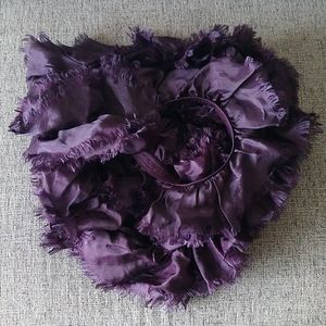 Vintage 90s Silk Ruffle Scarf - perfect condition